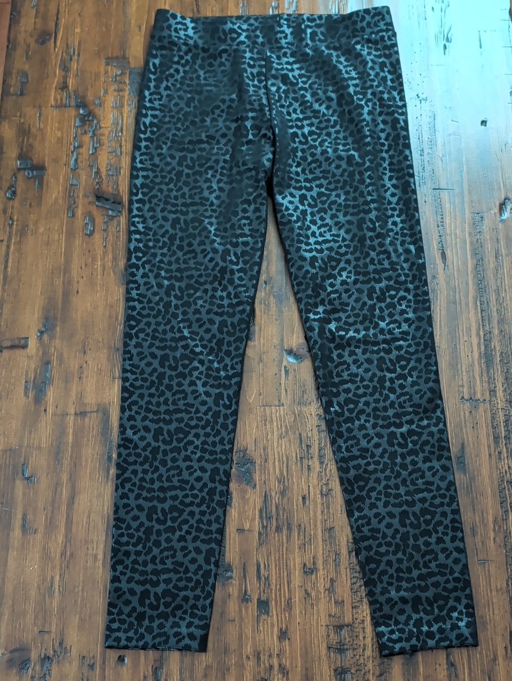 Vince Camuto Black Leopard Print Leggings Size Small
